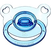 Landofgenie Large Shield Adult Size Pacifiers Bear Shape Transparent Design Pacifier Blue