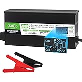 84V 10A Battery Charger Black Aluminum Case Safe and Durable Used for 20S 72V Lithium Battery Smart Charger DC Output Alligator Clip Connector with Charging Display