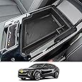 CDEFG 2023 2024 2025 Lyriq Center Console Organizer Tray for 2023-2025 Cadillac Lyriq Middle Console Armrest Tray Storage Box Coin Container 2023-2025 Lyriq Accessories (Black)