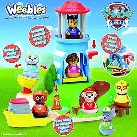 paw patrol weebles treehouse playset