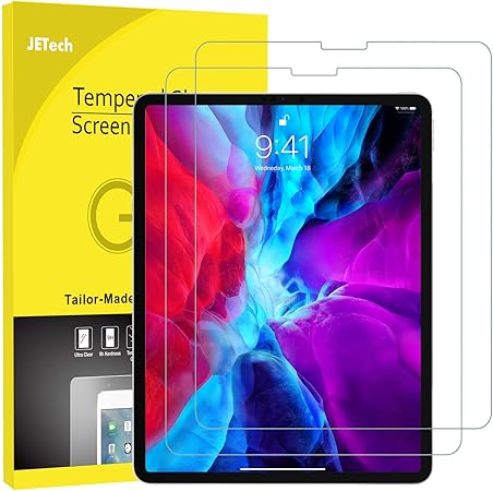 Jetech Protection Ecran Compatible Avec Ipad Pro 12 9 Pouces Modele 2020 Et 2018 Cote A Cote Ecran Liquid Retina Film De Protection En Verre Trempe Lot De 2 Amazon Fr High Tech