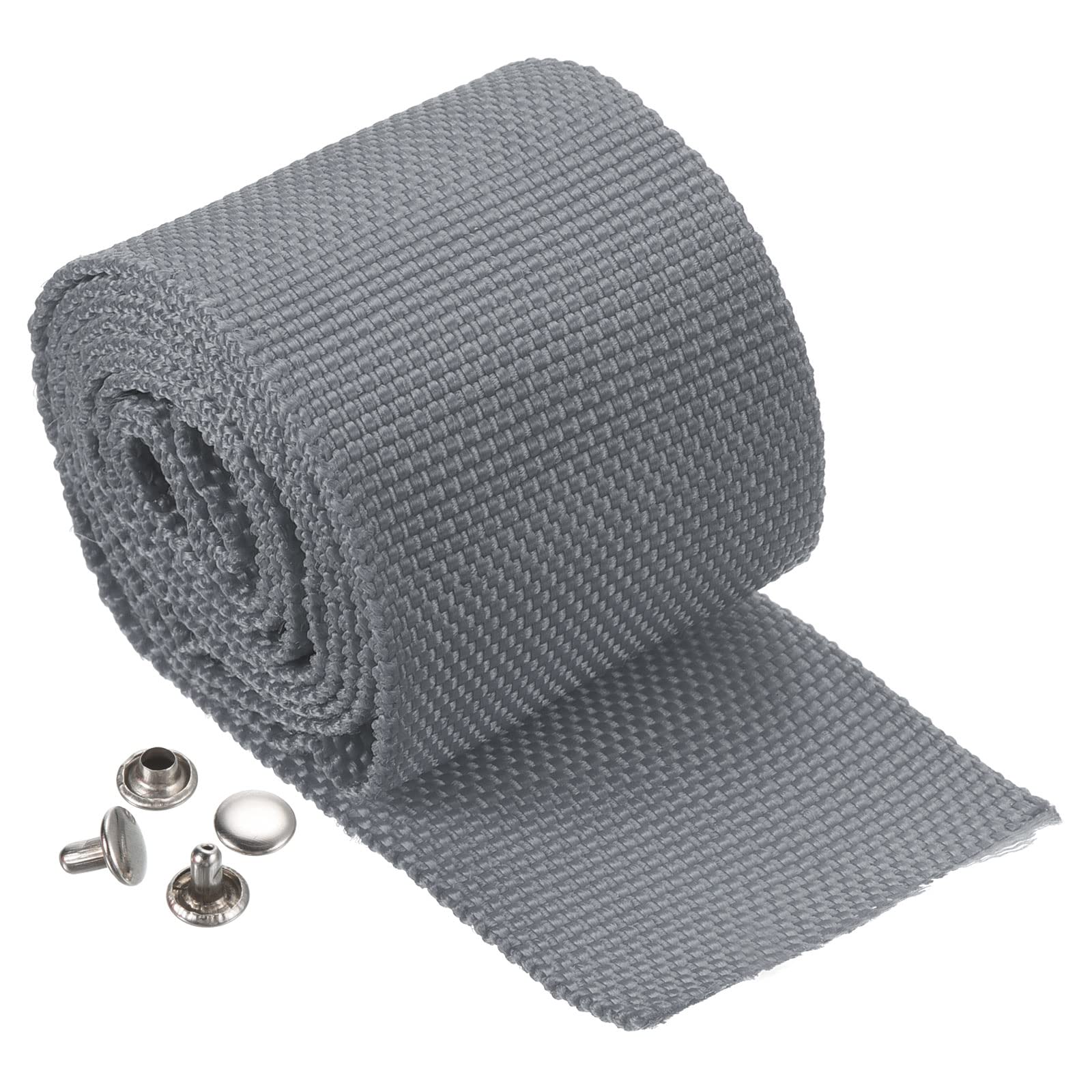 PATIKIL Winch Rope Protector 1m/3.28ft, Polyester Protective Sleeve with Buckle Universal for 4.5cm/1.77in Width Cable Line, Grey