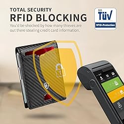 RUNBOX Mens Slim Wallet with Money Clip RFID