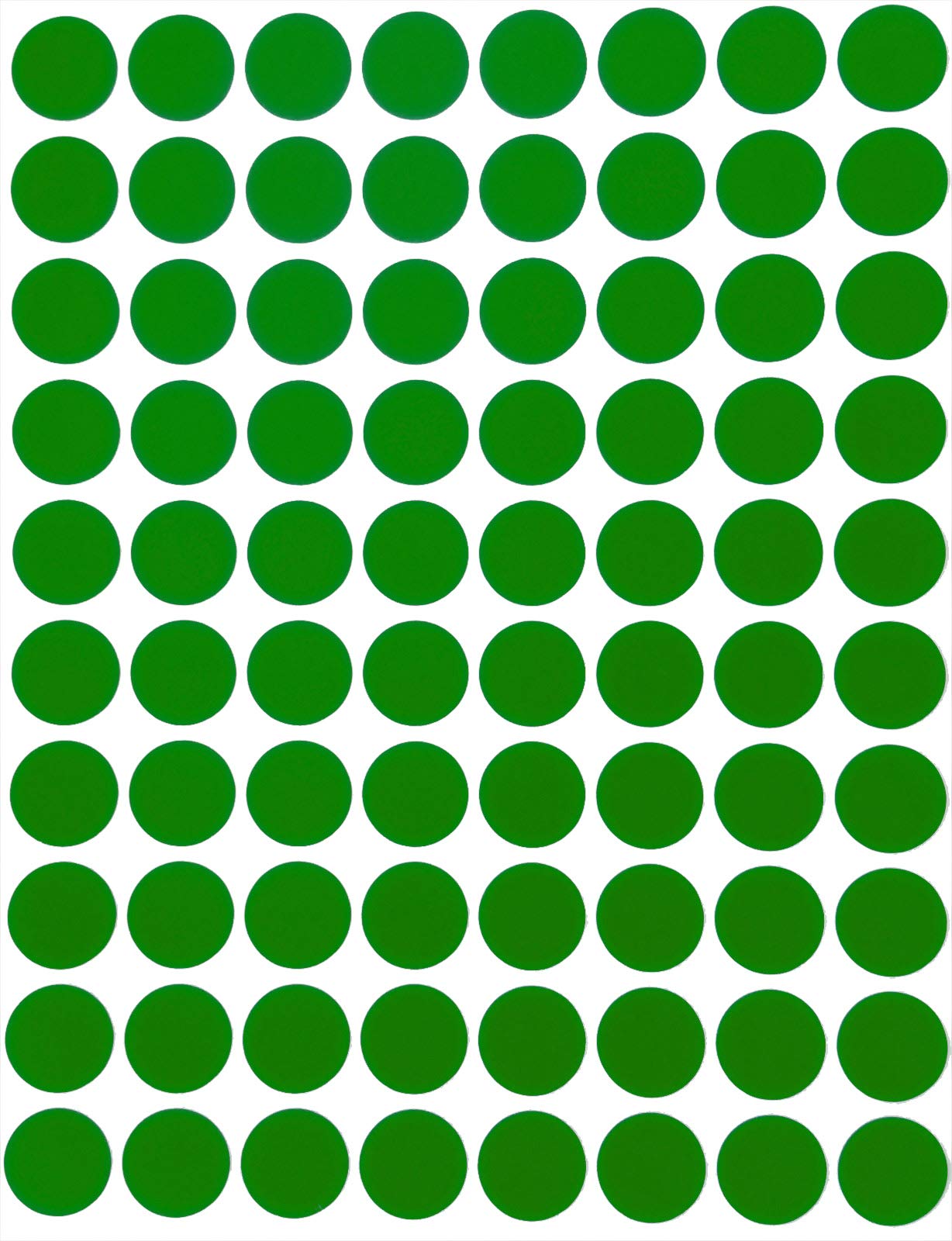 Color Coding Labels 13mm Round - Dot Stickers - Half Inch Rounds Green Sticker - 1200 Pack by Royal Green