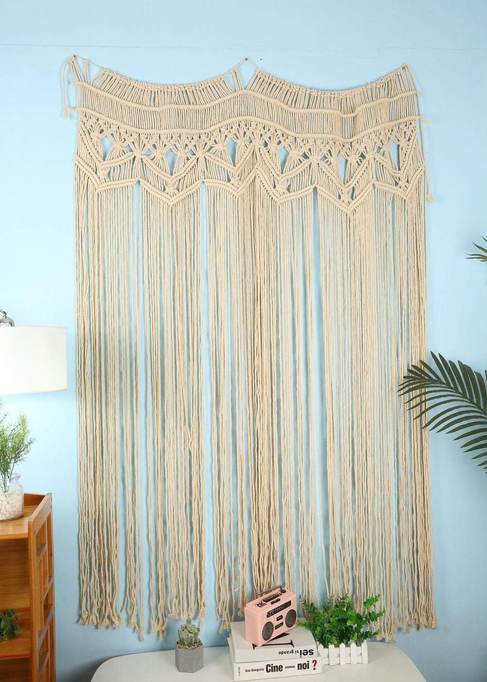 Amazon Com Achart Macrame Curtain Large Macrame Wall Hanging