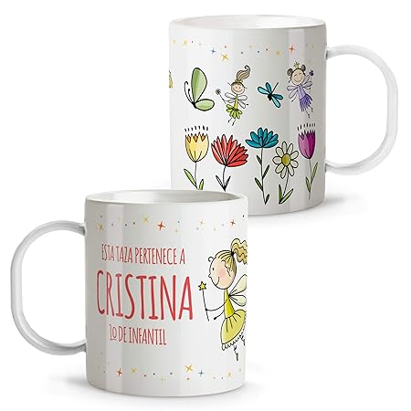 LolaPix Taza de plástico Infantil niños y niñas Vuelta al Cole ...