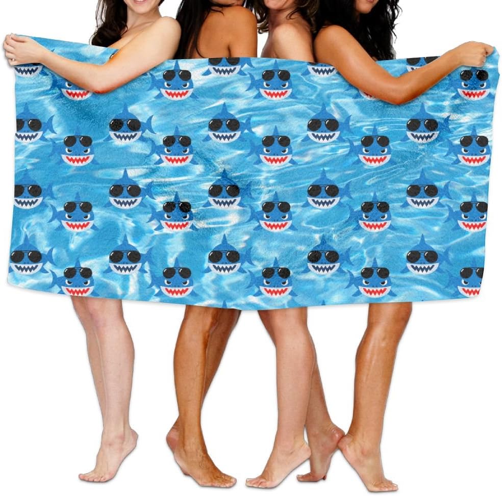 Shark With Sunglasses Soft Towels Yoga Towel