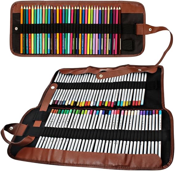 SENHAI Colored Pencils Organizer, 48 Slot+ 72 Slot Canvas Pencil Bag