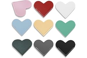 9 PCS Leather Bookmarks for Women with Heart Shape, Cute Corner Bookmark, Book Accessories for Reading Lovers, Book Markers for Women, Bookmarks for Book Lovers by HNQCPCVU (9PCS Heart - Color 3)