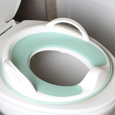 Jool Baby Potty Training Seat with Handles Aqua Fits Round & Oval Toilets