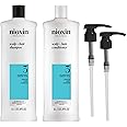 Nioxin Shampoo & Conditioner Liter Duo Sets | Prepacks with Pumps Included | Systems 1-4 | For Natural, Colored, & Damaged Hair with Light to Progressed Thinning | Strengthen & Boost Hair Density