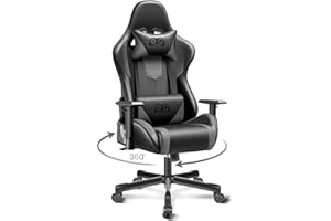 OneGame Gaming Chair, High Back Computer Leather Chair 155°Adjustable Backrest Swivel Ergonomic Office Chair with Lumbar Supp