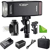 GODOX AD200 Pro AD200Pro 200Ws 2.4G Flash Strobe, 1/8000 HSS, 500 Full Power Flashes, 0.01-1.8s Recycling, 2900mAh Battery, B