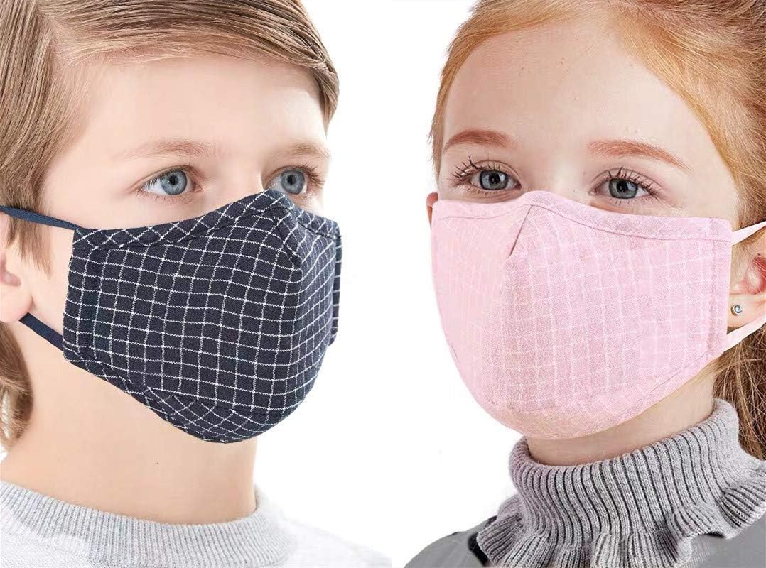 2 Pack Anti Dust Pollution Mask Cotton Nose face Kids Masks Reusable Anti dust Pollution Mouth boys mask, Fashion Cotton Face girls Mask PM2.5 Dust Mask for child