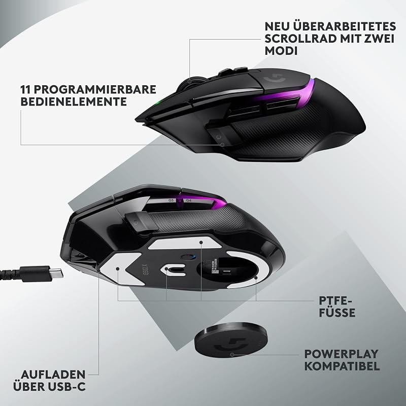 502 X PLUS LIGHTSPEED Kabellose RGB-Gaming-Maus