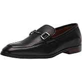 Steve Madden Men's Aahron Slip-On Bit Loafer, Black Leather, 7 M