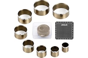 JIDOLAR Leather Circle Cutter Tool Set, 8 Pieces Circle Punch Tools 15 20 25 30 35 40 45 50mm, High Carbon Steel Round Cutting Dies - Leather Hole Punch Tool Kit for DIY Leathercrafts