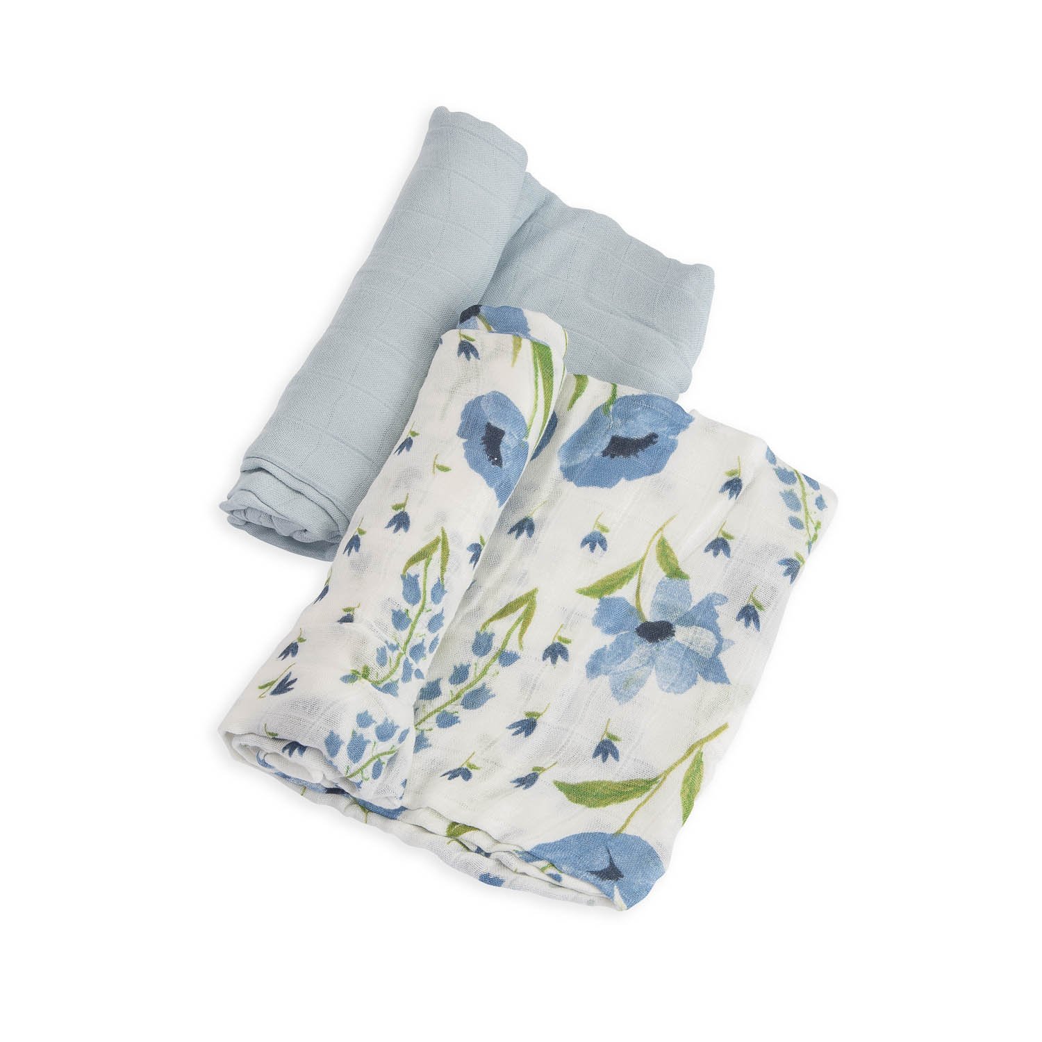 little unicorn blue windflower crib sheet