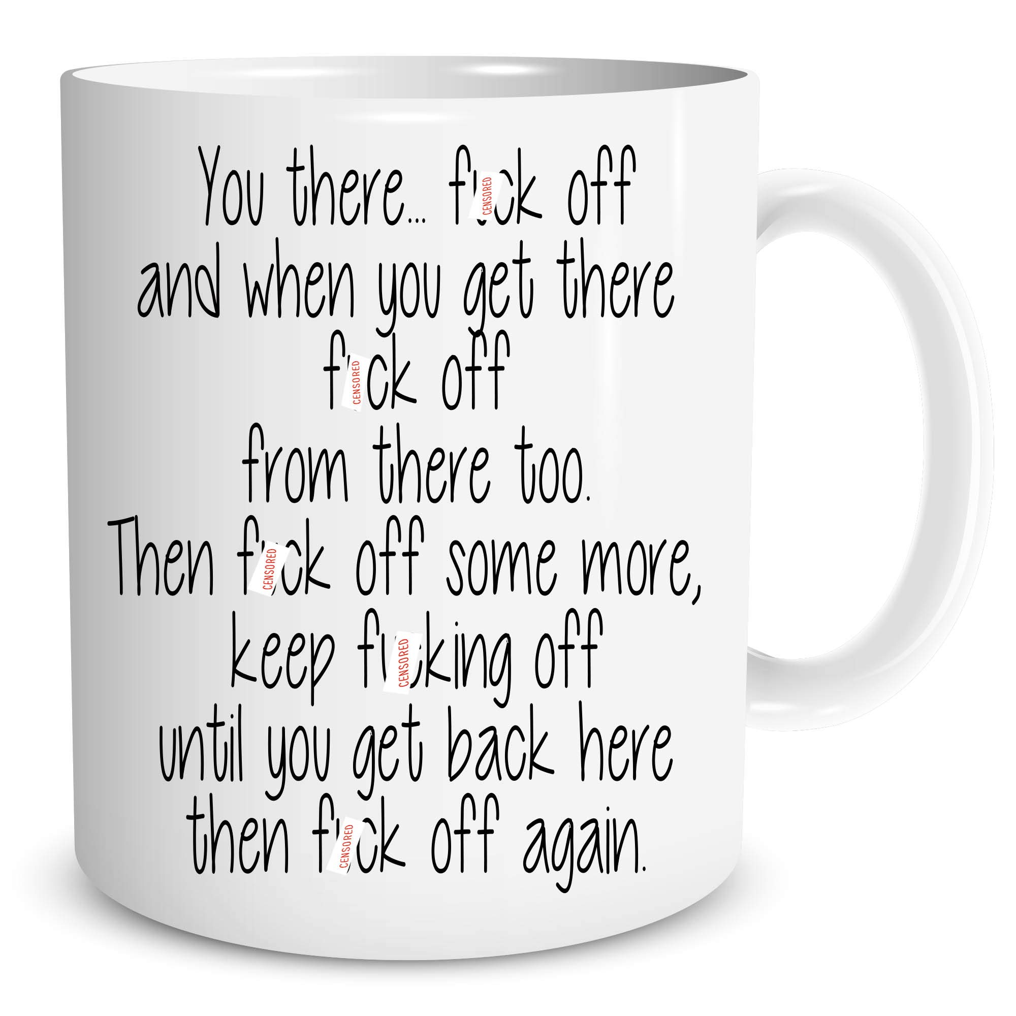 Peachy Antics Funny Novelty Mugs Work Office Humour Cup Ceramic Joke Adult Offensive WSDMUG658, White