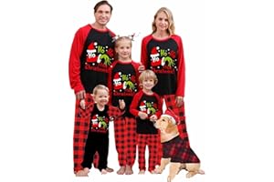 IPajamas Matching Christmas Pjs For Family Christmas Family Pajamas Sets Holiday Long Sleeve Nightwear Set Xmas Jammies