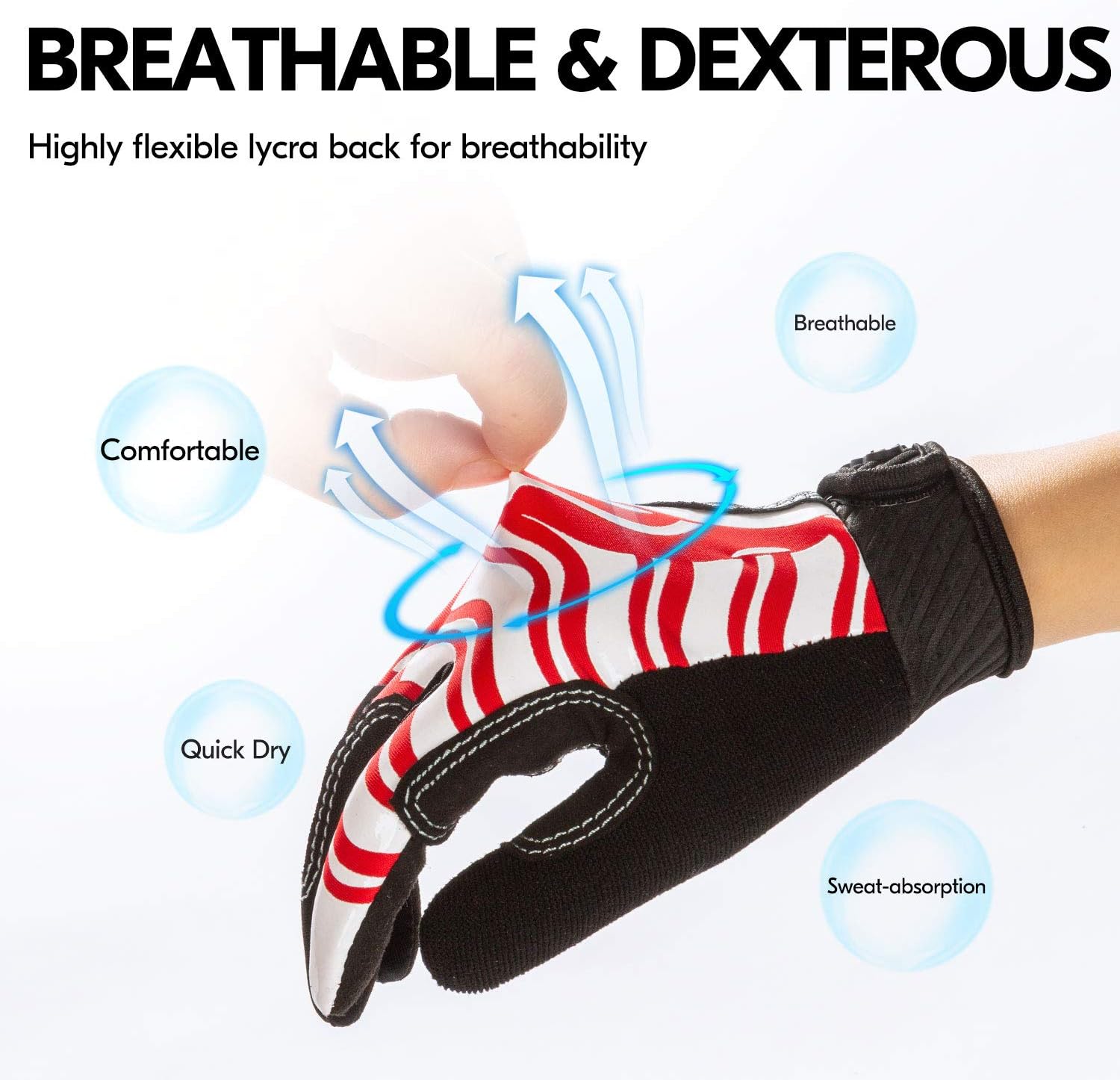 Vgo... Junior Breathable Sailing, Boating, Rowing and Kayaking Gloves (Blue, SL0057-JM) : Sports & Outdoors