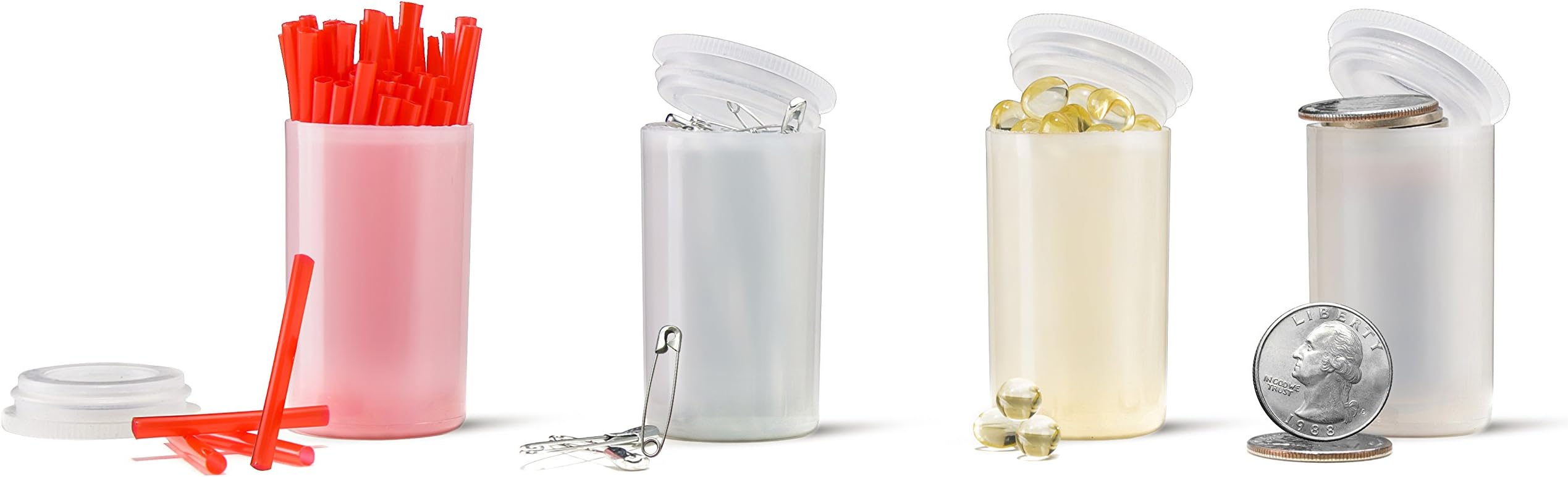 Film Canisters - Ideal for Canister Rocket Experiments - Perfect For Storage of Pills, Craft Items, and Coins, Great for Storage of Chemicals and Samples in Laboratories (30 Pieces)