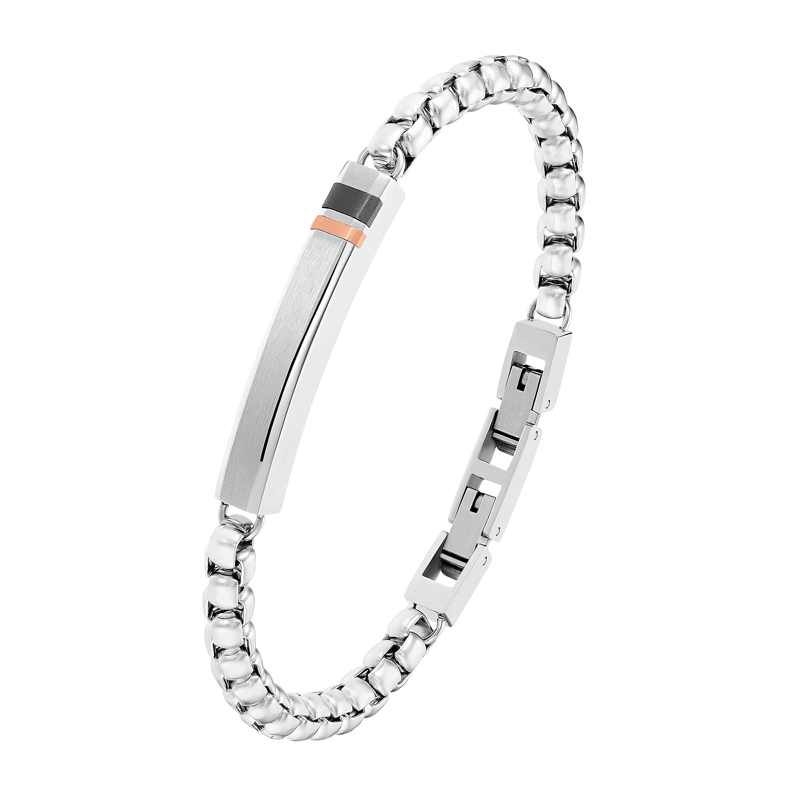 s.Oliver bracelet stainless steel men's bracelet, 19,5+1,5 cm, Bicolor, comes in jewelry gift box