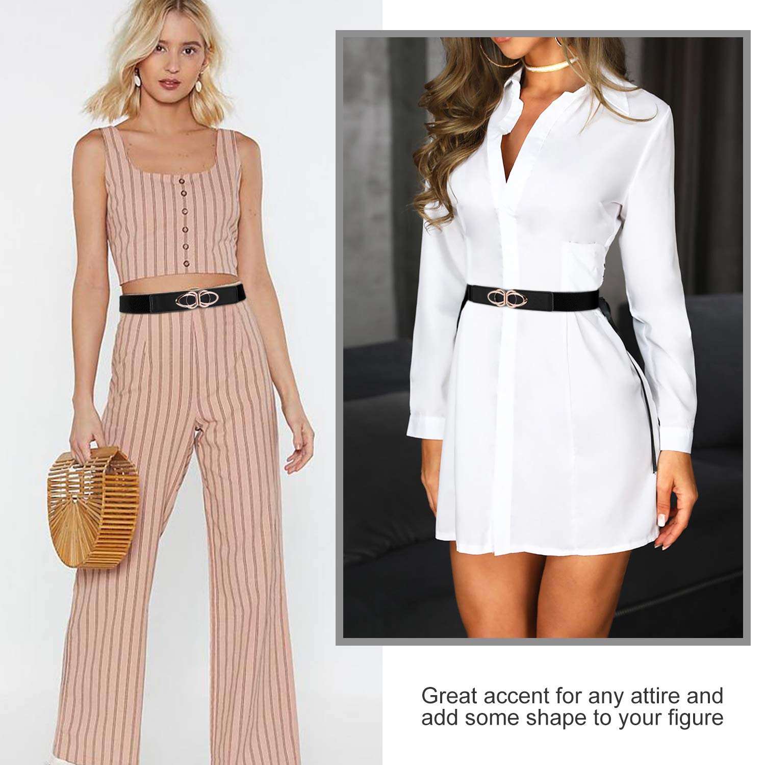 Cinch Elastic Belts for Women Ladies Stretch 1.5\