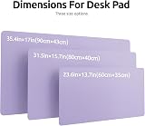 YSAGi Leather Desk Mat Large 60x35 cm Non-Slip Waterproof Purple Desk Pad view 8