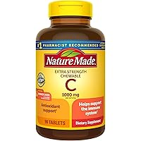 Nature Made Extra Strength Vitamin C Chewable 1000mg, for Immune Support, Antioxidant Support, Supports Iron Absorption…