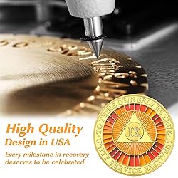 True to Self 9 Year Sobriety Coin, Affirmation AA