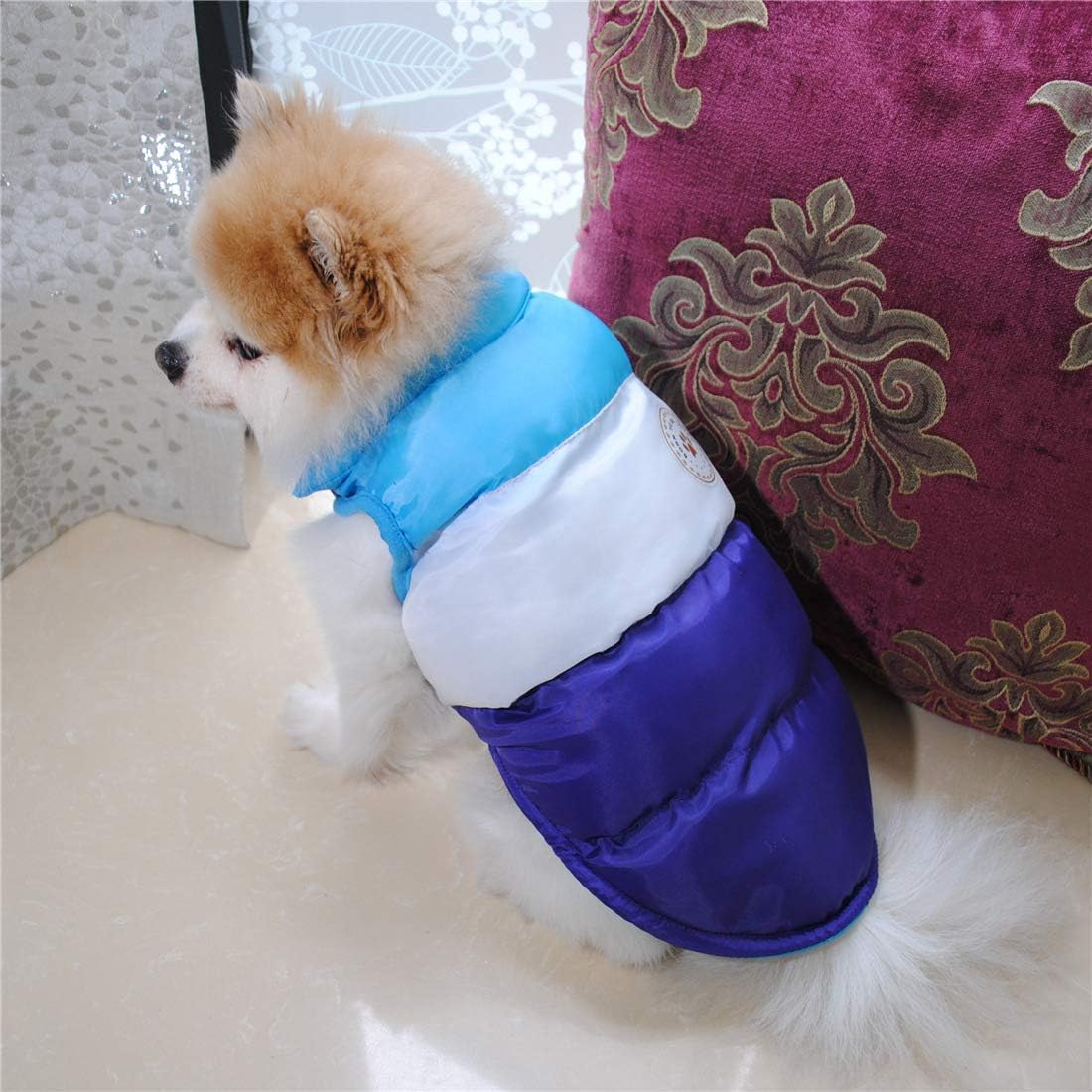 N / A Pet Winter Clothes,Dog Winter Warm Coat Jackets Dog Clothing Costume for Puppy Small Dogs Medium Dogs(M, Blue) - Image 4