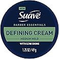Suave Hair Cream Barber Essentials Defining Cream for Men, Medium Hold and Low Shine, Long-Lasting Barber Quality Results, 1.75 oz