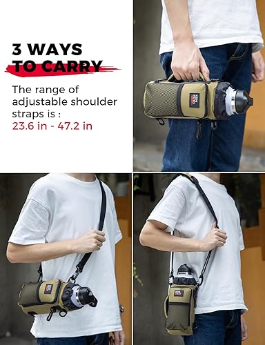 KEMIMOTO Water Bottle Holder Bag, Water Bottle Carrier with