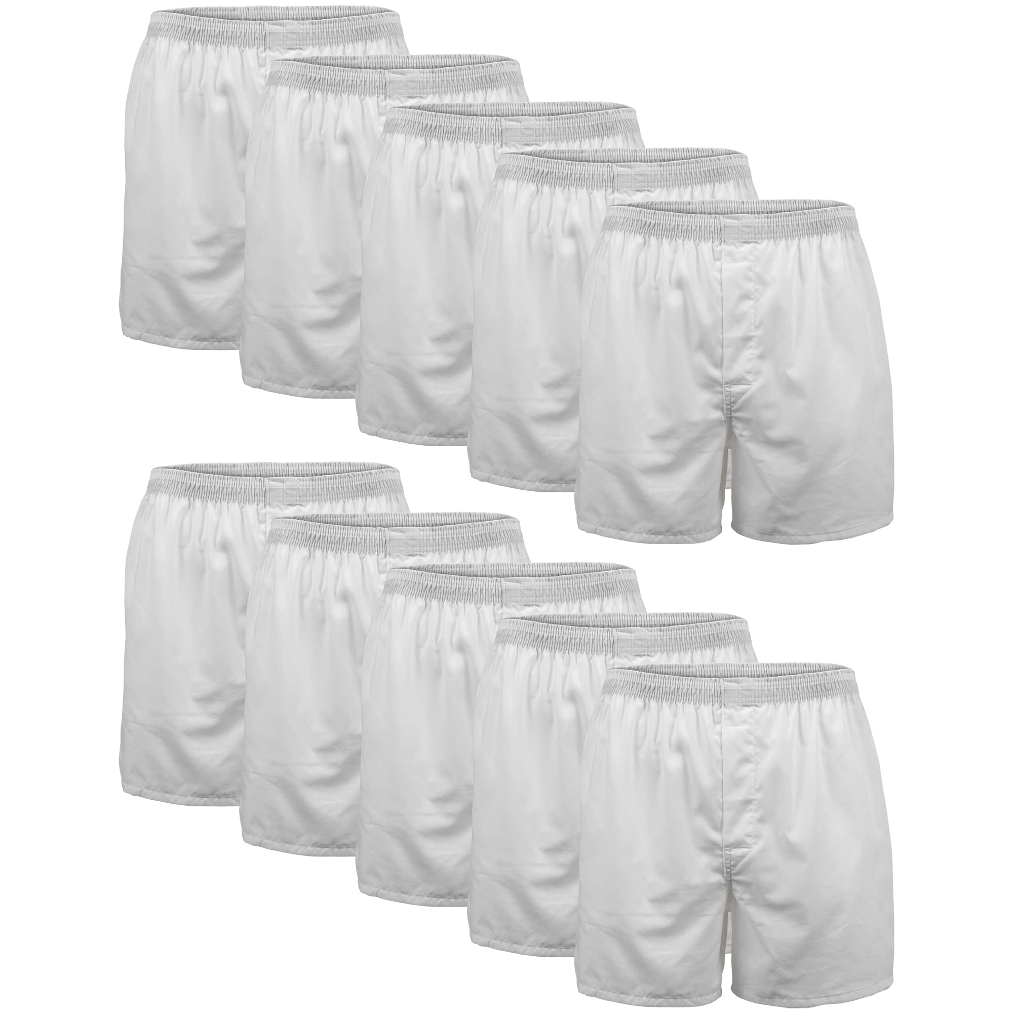 Photo 1 of Gildan Men's Underwear Boxers, Multipack, White (10-Pack), 2X-Large