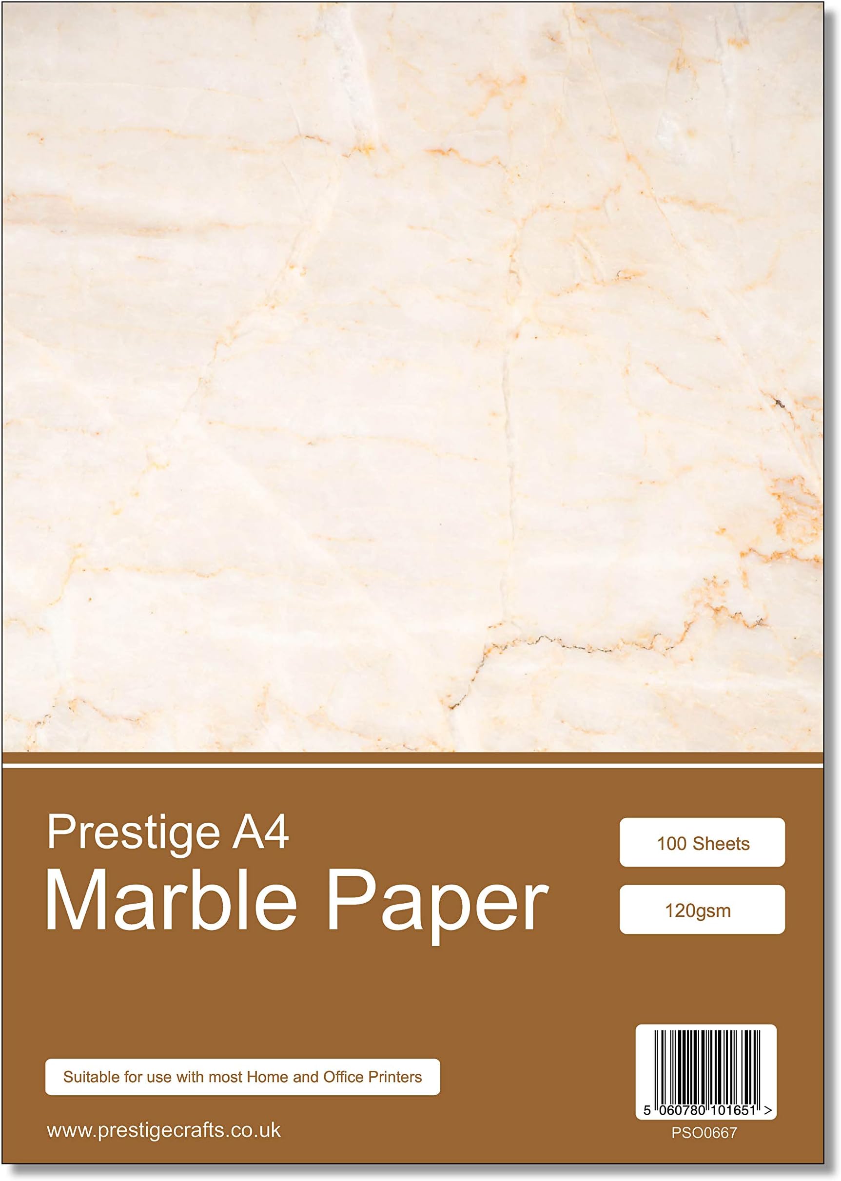 Prestige Marble - Vintage Looking Old Style Paper - A4 Size - 120gsm - 100 Sheets