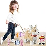 HCdoujoy Corgi Walking Dog Barking Toy, Musical