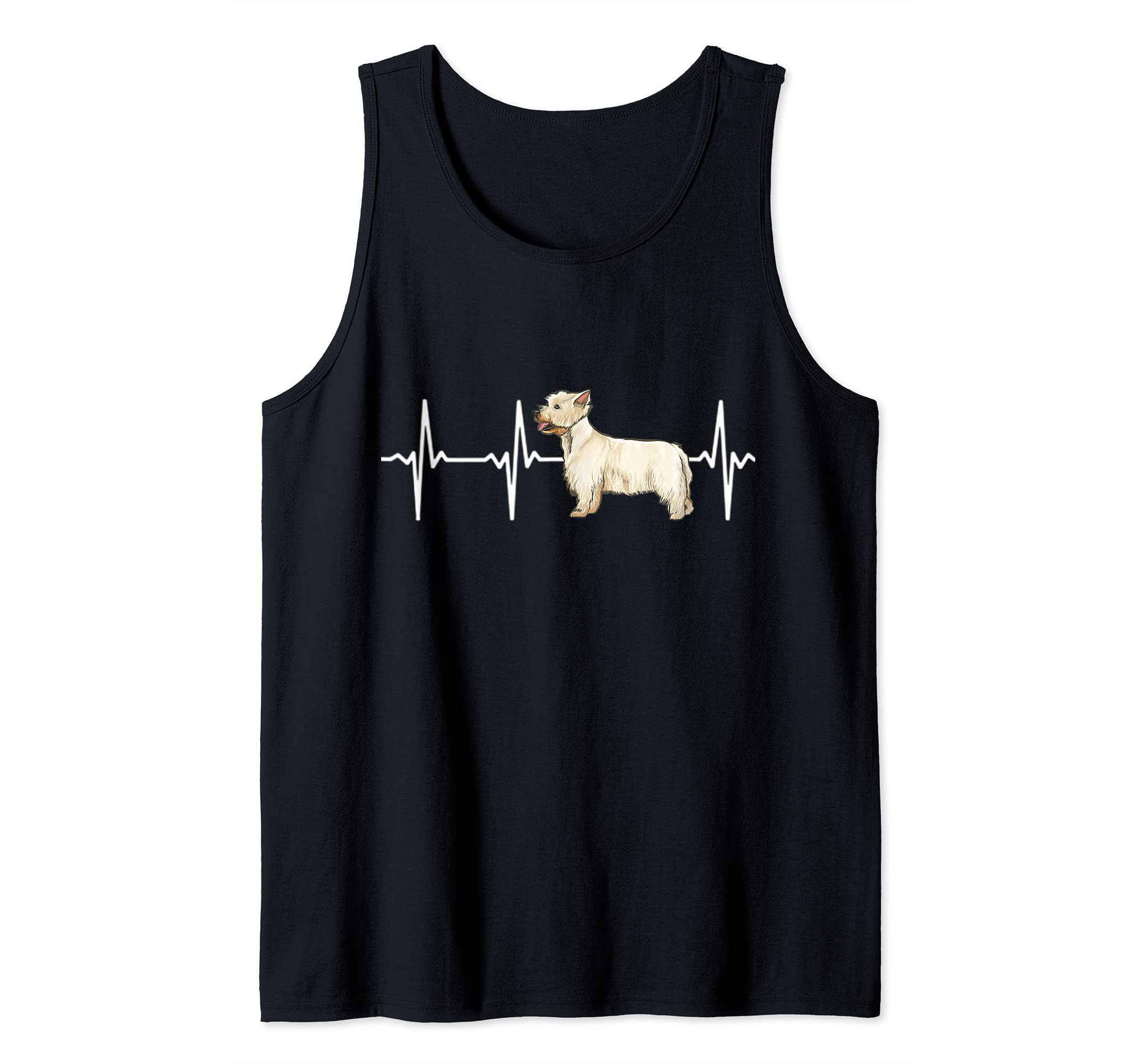 West Highland White Terrier Heartbeat Love My Dog Tank Top
