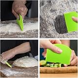 Vicloon 3 Dough Scraper Set Stainless Steel Plastic Pastry Cutter Chopper Bread view 6