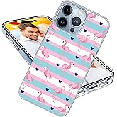 ARTIOSIT for iPhone 14 Pro Case,iPhone 14 Pro Case for Girl Women Men, Full Protective Shockproof Slim Soft TPU Clear Case Cover for iPhone 14 Pro,Cute Cartoon Animal Pink Flamingo Blue Love Heart