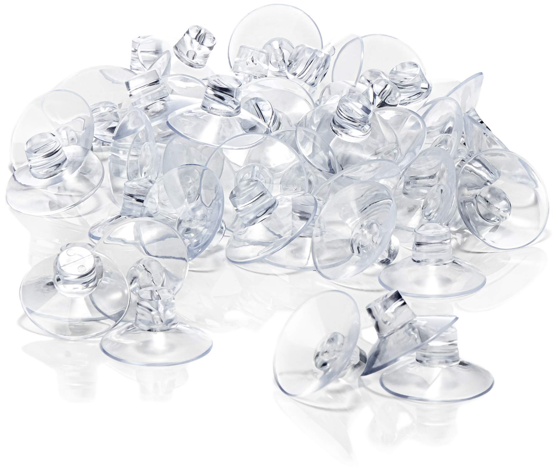 com-four® 60x Suction Cup for Fairy Lights and Decoration - Window fixture for Christmas, Easter, Autumn, New Year's Eve