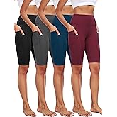 CADMUS 3/4 Pack Women Biker Compression Short Leggings for Yoga with Big Pockets