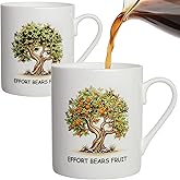 Lovift Coffee Mug Birthday Gift for Men, Funny Ceramic Heat Color Changing Tea Cup for Women, Novelty Mugfall Orange Tree Mug Christmas Gift for Him, Her, Best Friend, Dad, Mom, Teacher. 12 oz.
