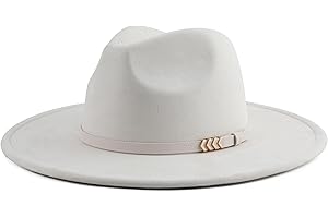 Pro Celia Wide Brim Fedora Hat for Men Women Big Rancher Felt Hat