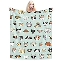 Duduho Cute Dogs Bed Blanket Ultra Soft Funny Puppy
