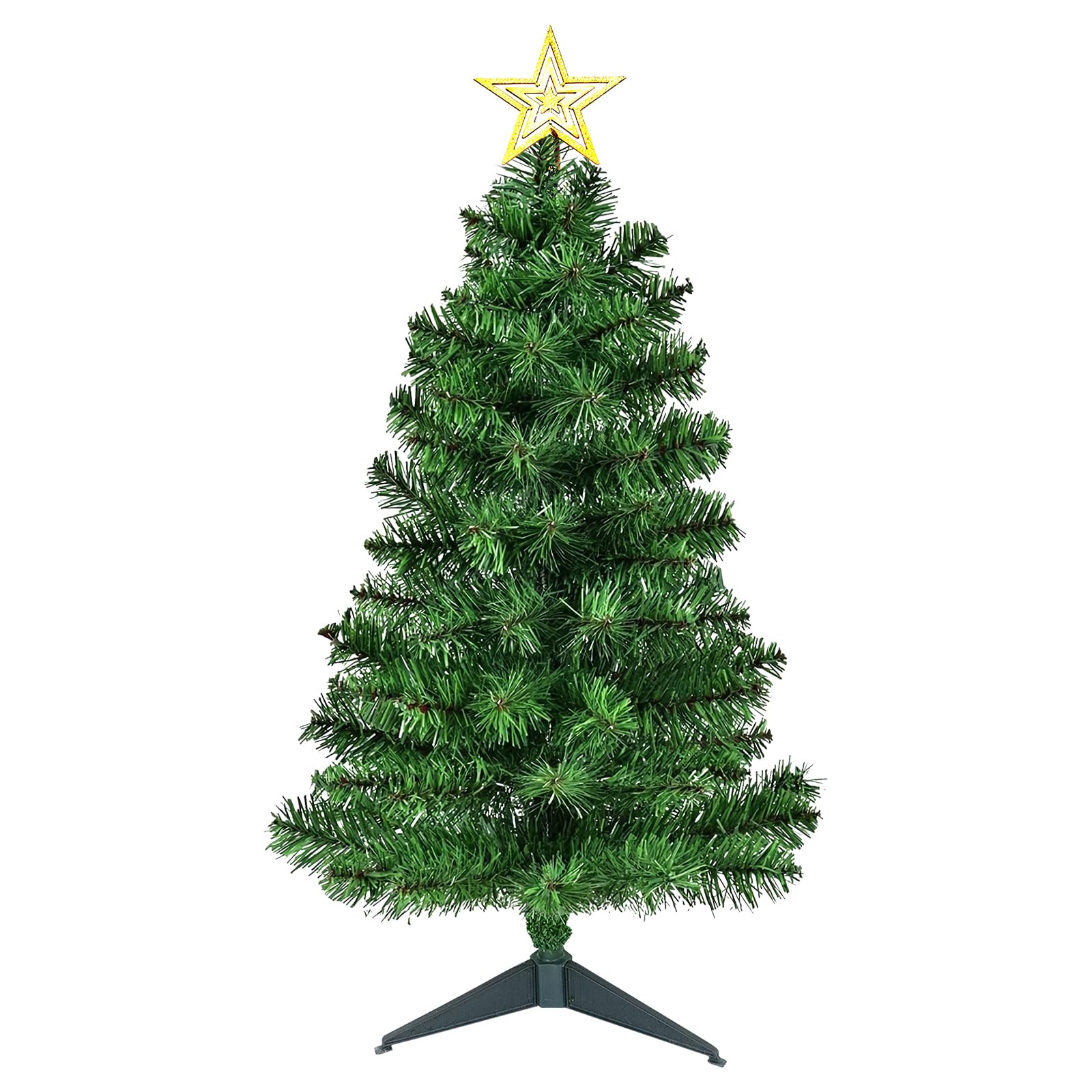 Photo 1 of 3FT Premium Hinged Artificial Holiday Small Mini Christmas Tree for Tabletop,Home, Office, Indoor and Outdoor Holiday Decoration,Easy Assembly Metal Hinges & Foldable Base