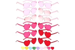 KICOFIT Sunglasses Women Girls Halloween 80s Neon Accessories Party Favor Heart Shape Candy Lover Outfit