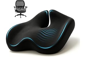 SITCUSHION Ergonomic Office Chair Cushion for Sciatica Pain Relief, Computer Chair Cushion for All Day Comfort, Extra Large Seat Cushions for Office Chairs, Orthopedic Coccyx Cushion for Car & Wheelchair(Black)