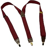 Hold-Up Suspender Company Casual Series Suspenders In the Traditional Y-Back Style with USA Patented No-Slip Clips