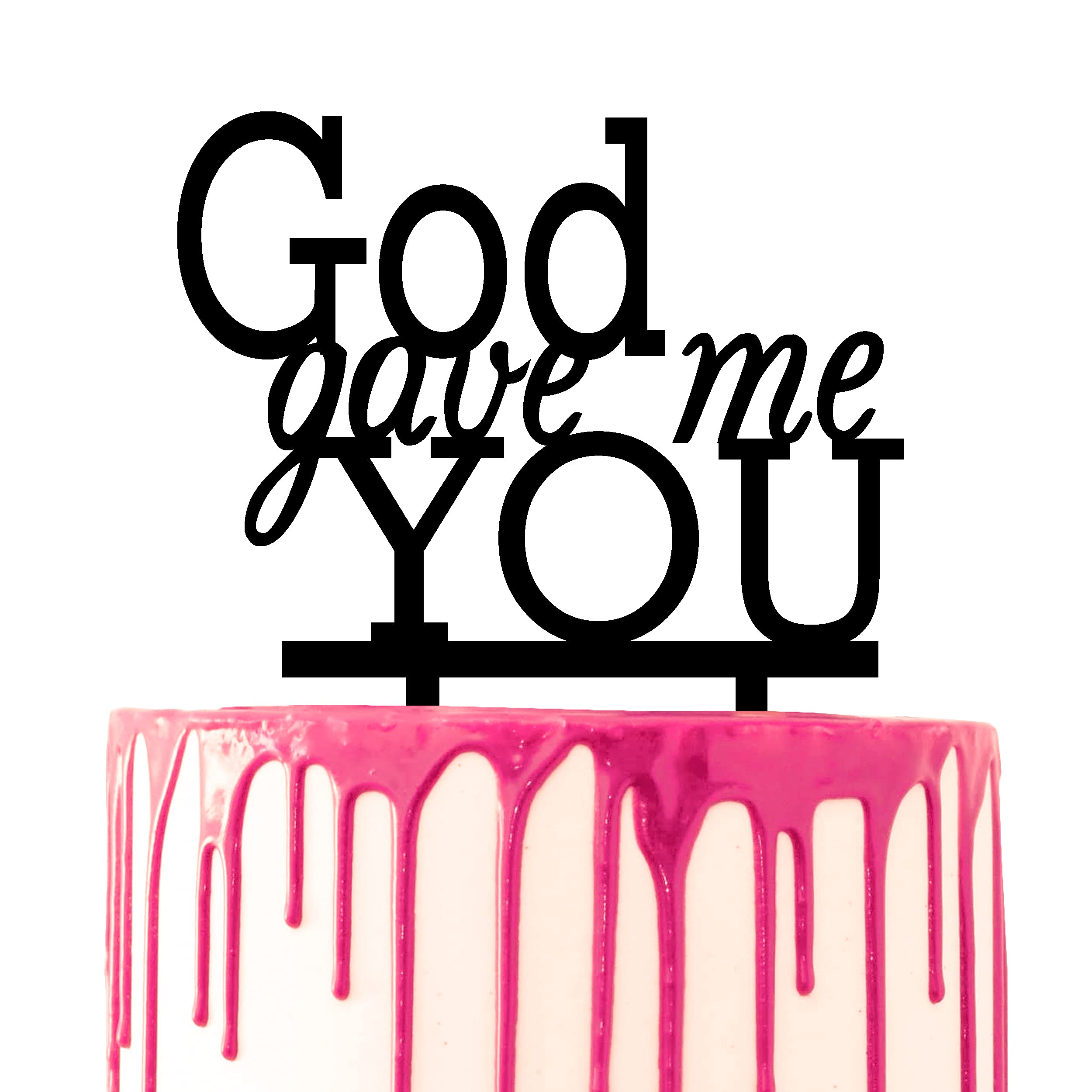 CARISPIBET "God gave me You" Decorative Cake Topper Wedding Party Anniversary Cake decoration Acrylic